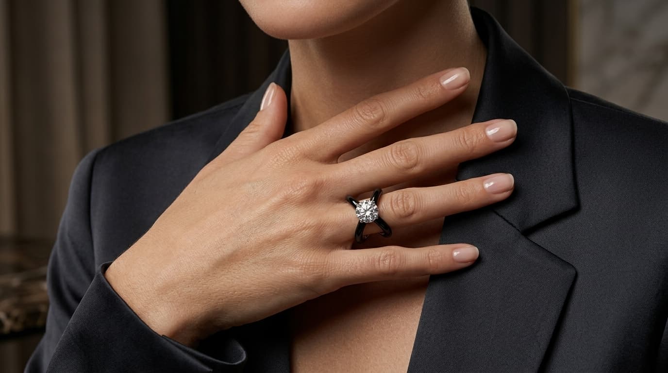 Infinity Solitaire Statement Ring alternate view