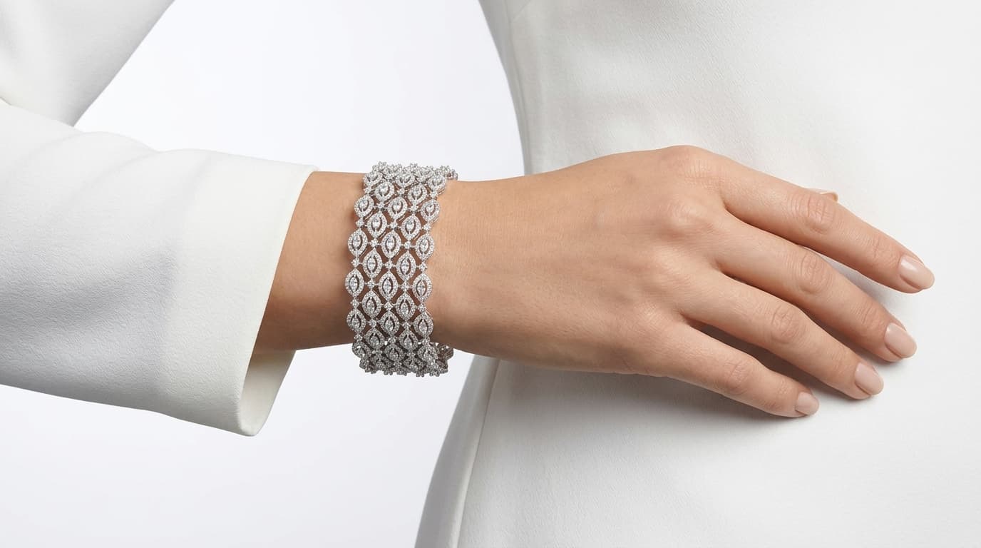 Marquise Diamond Statement Bracelet