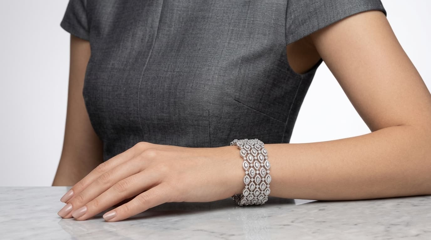 Marquise Diamond Statement Bracelet thumbnail 2