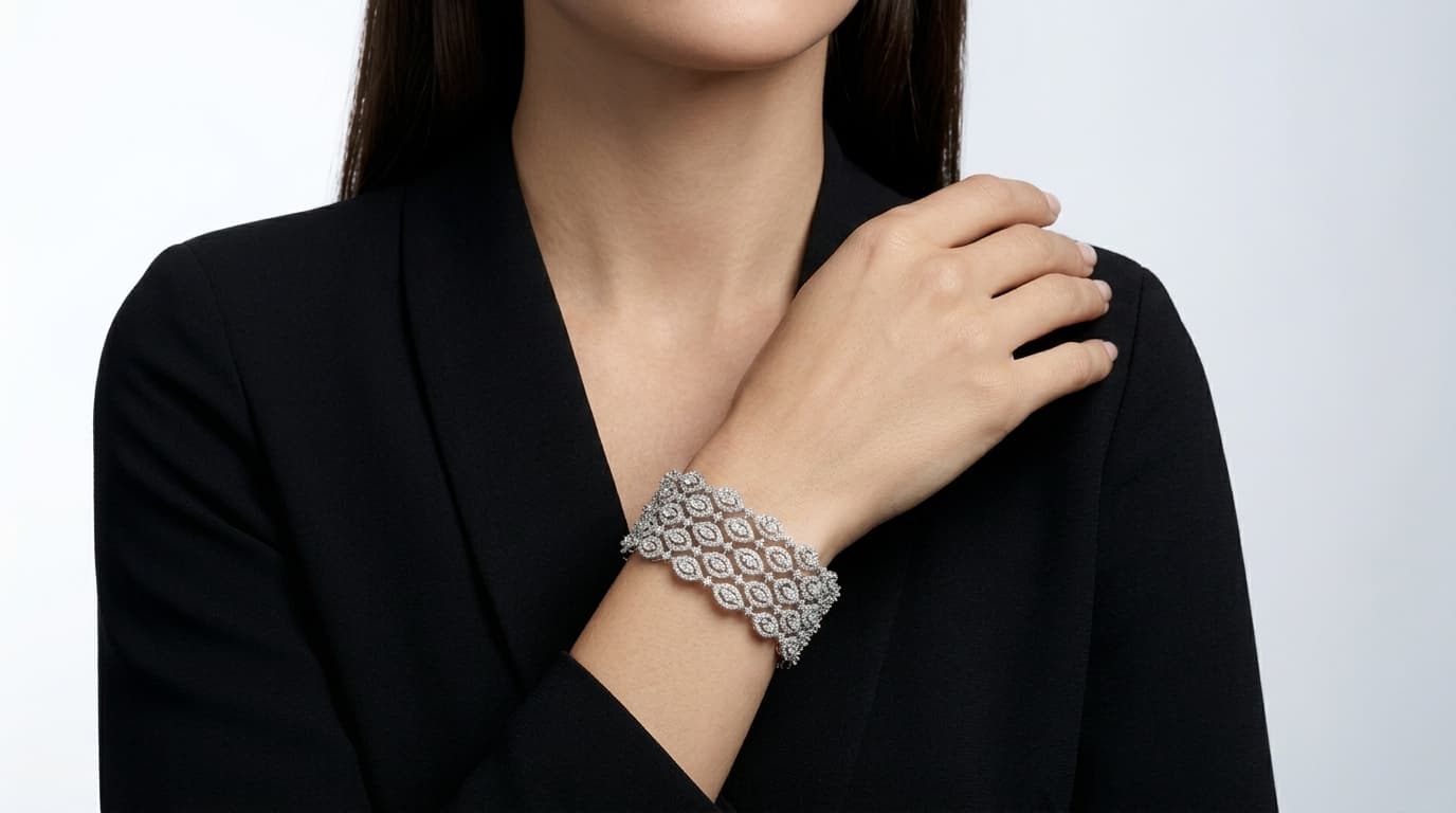 Marquise Diamond Statement Bracelet thumbnail 3