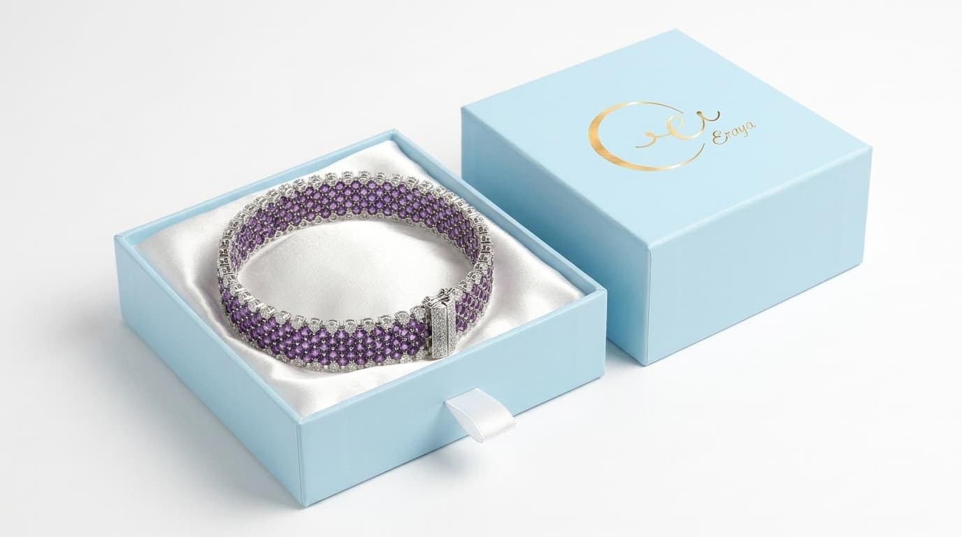 Princess Amethyst Statement  Bracelet alternate view