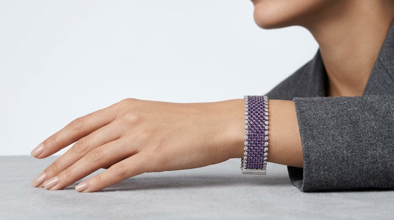 Princess Amethyst Statement  Bracelet thumbnail 3