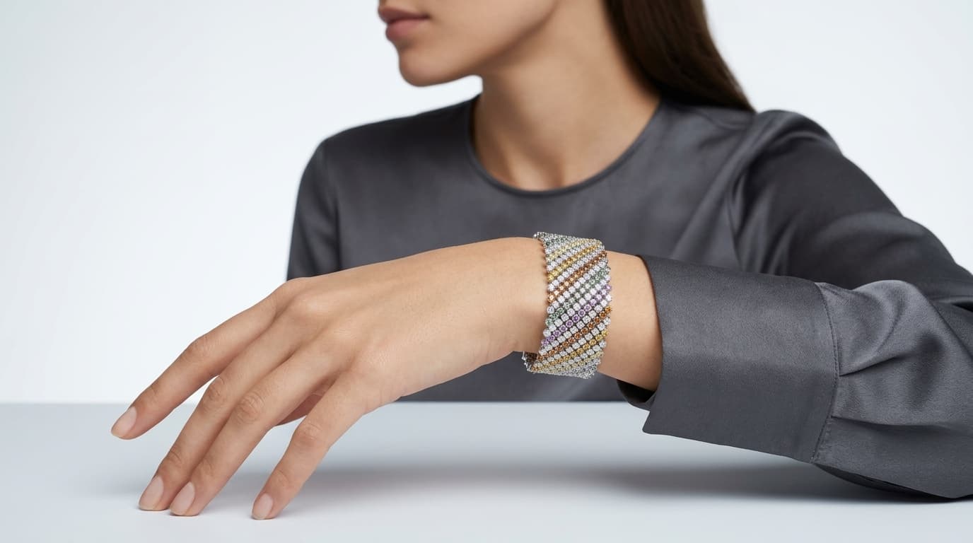 Rainbow Luxe Statement Bracelet