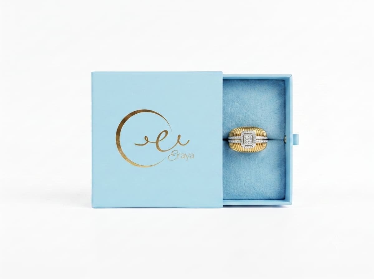 Rectangle Halo Wire Statement Ring thumbnail 3