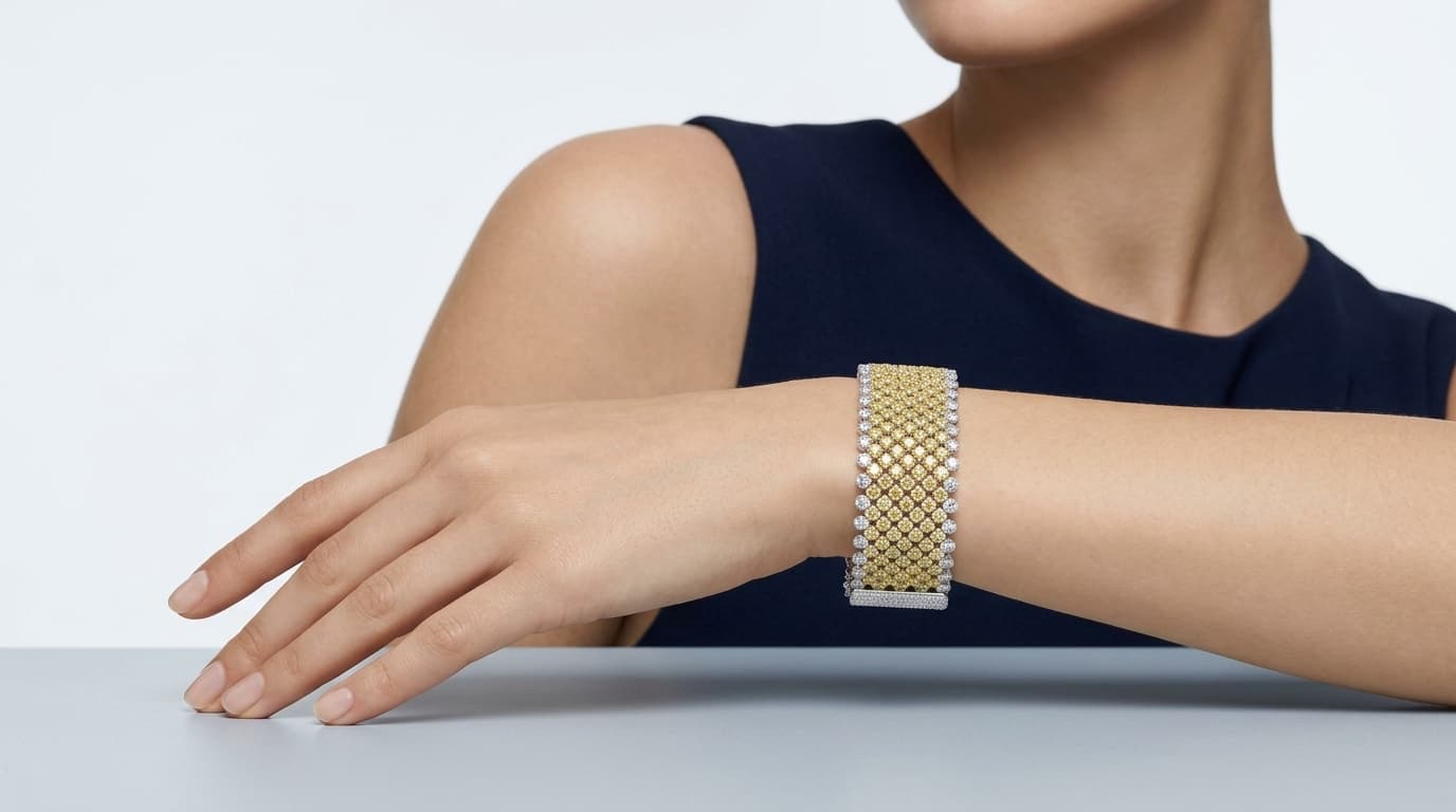 Supershiny Yellow Statement Bracelet
