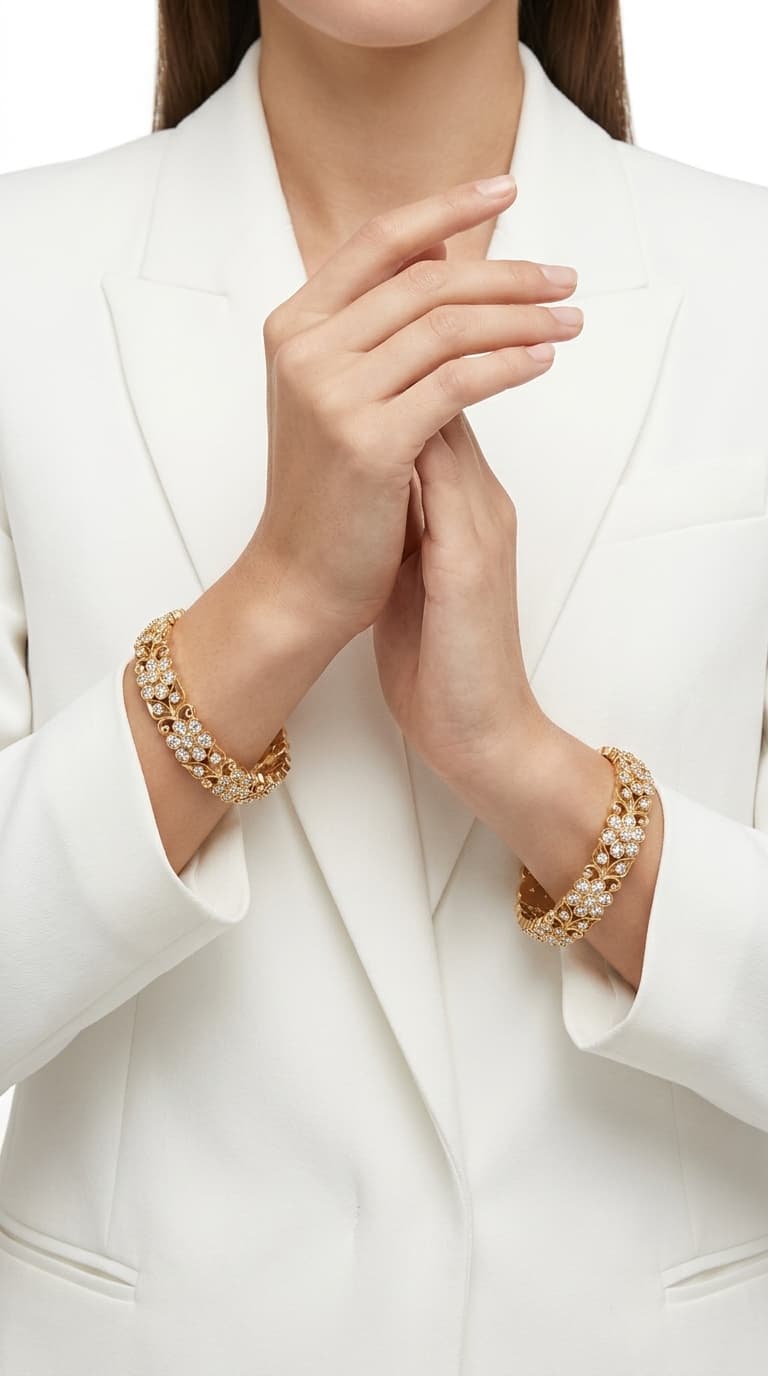 Vine Zircon Bangles - Single Pc thumbnail 3