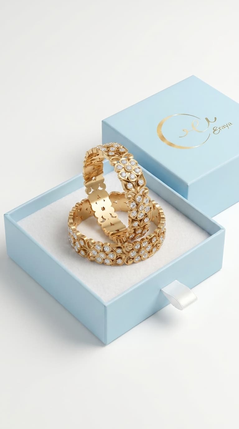 Vine Zircon Bangles - Single Pc thumbnail 4