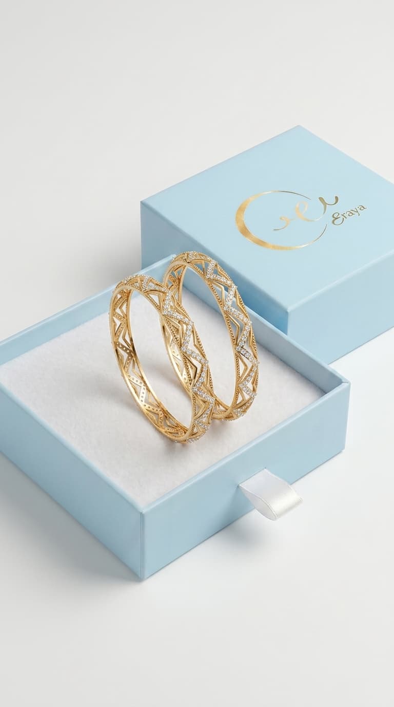 Zigzag Cutwork Bangles - Single thumbnail 5