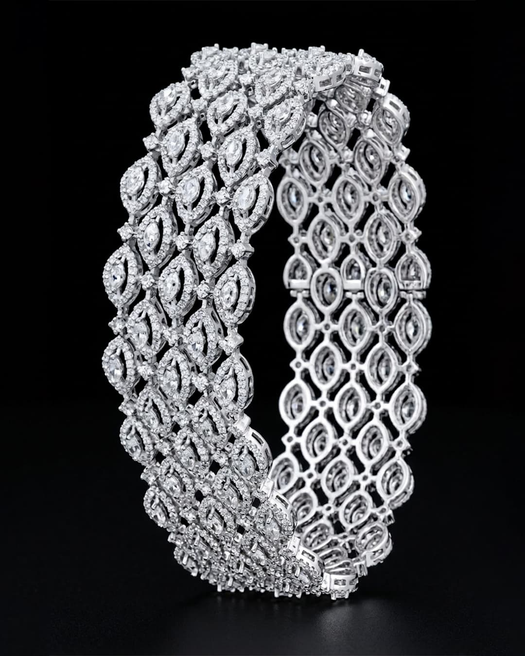 Marquise Diamond Statement Bracelet