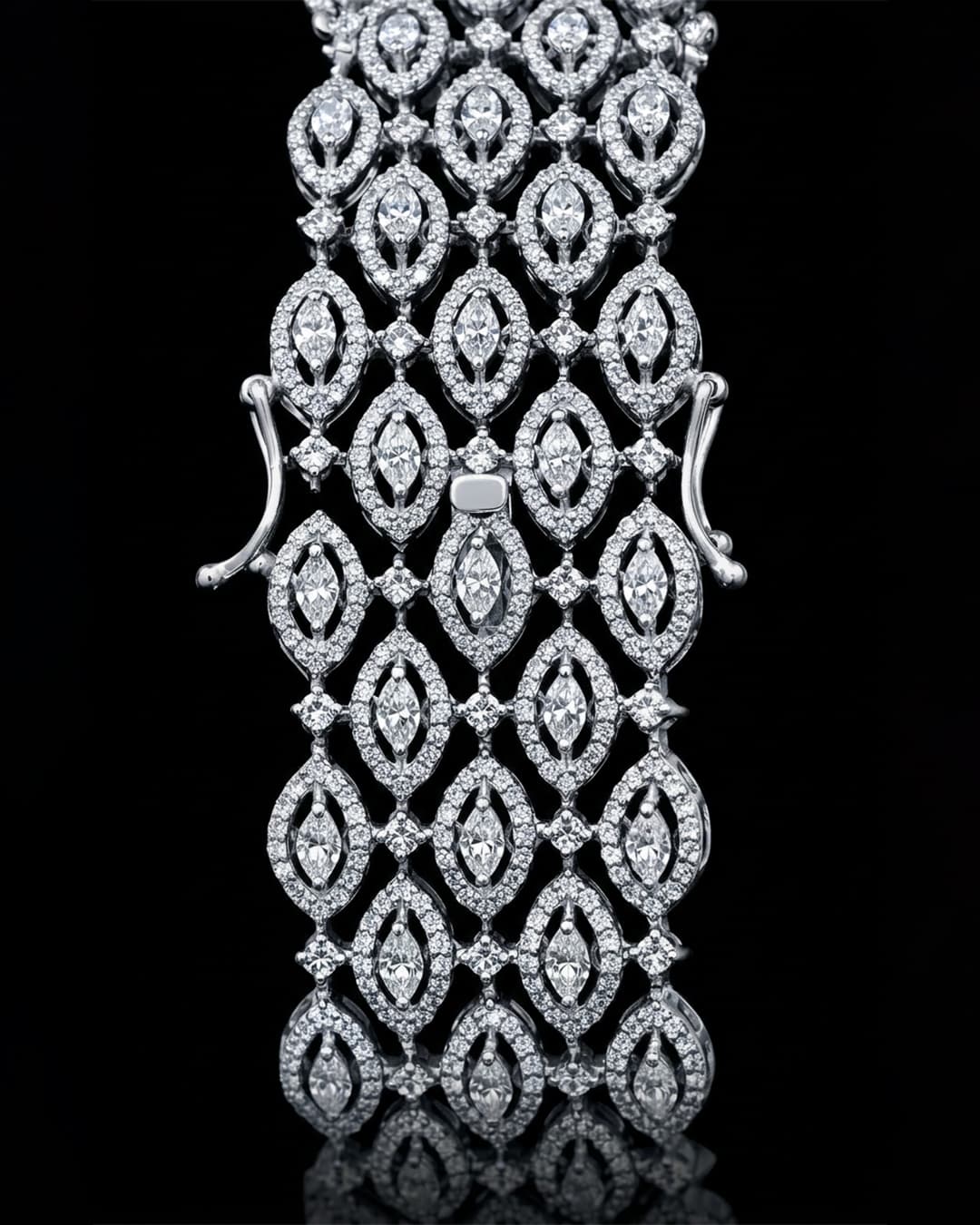 Marquise Diamond Statement Bracelet thumbnail 2