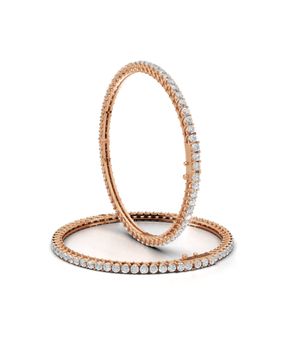 Classic Solitaire Line Bangles