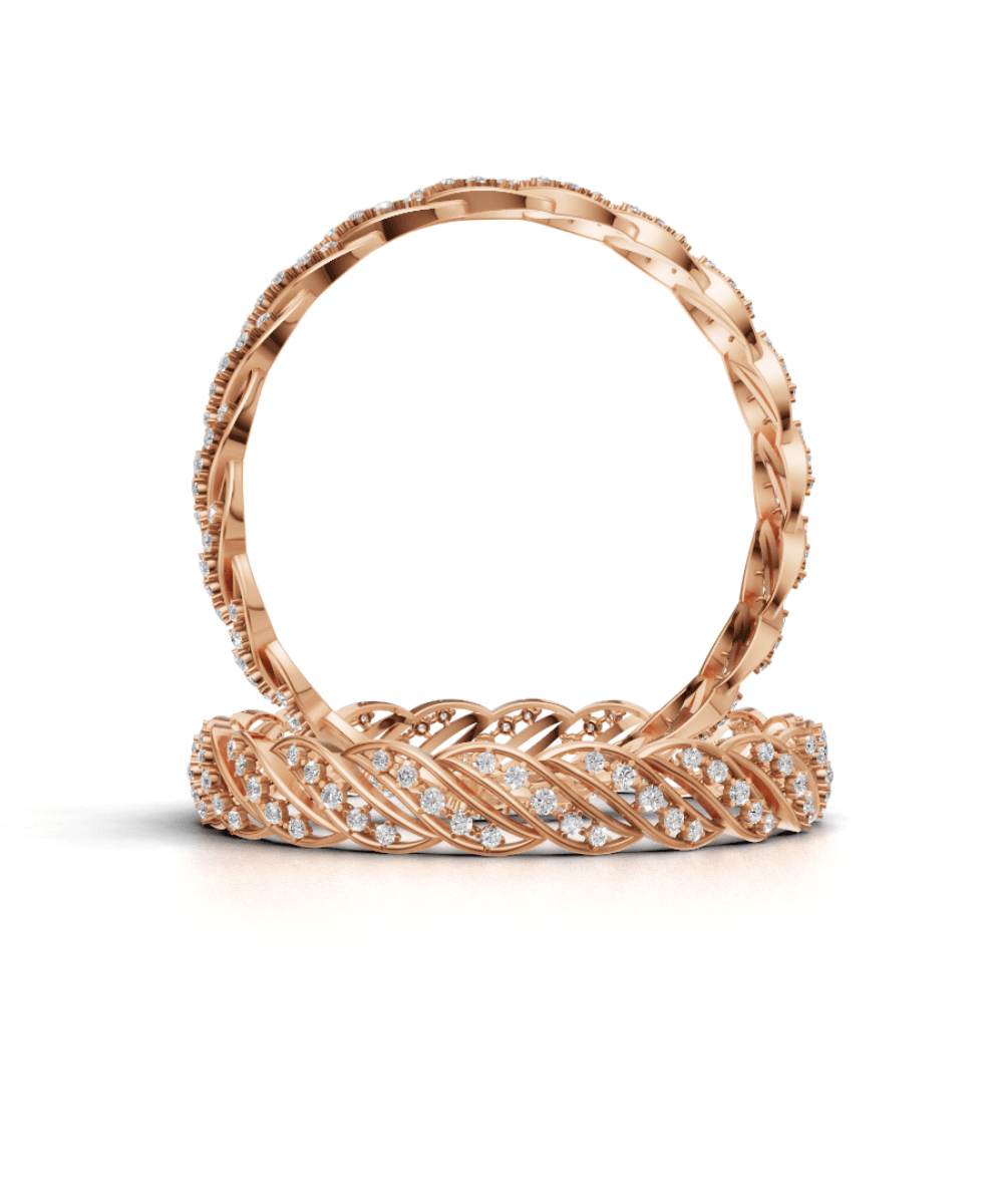 Royal Weave Zircon Bangles