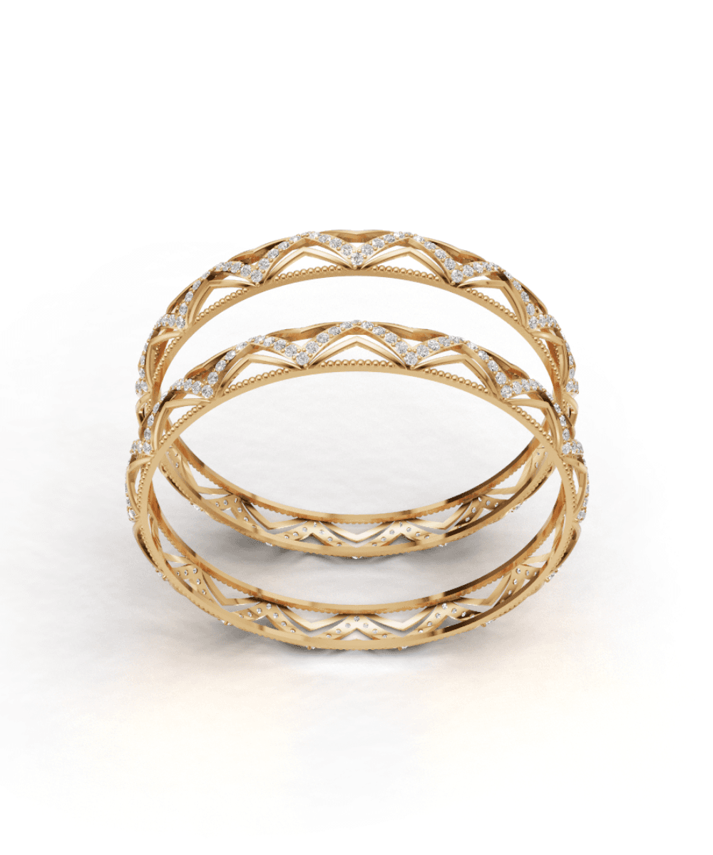 Zigzag Cutwork Bangles thumbnail 2