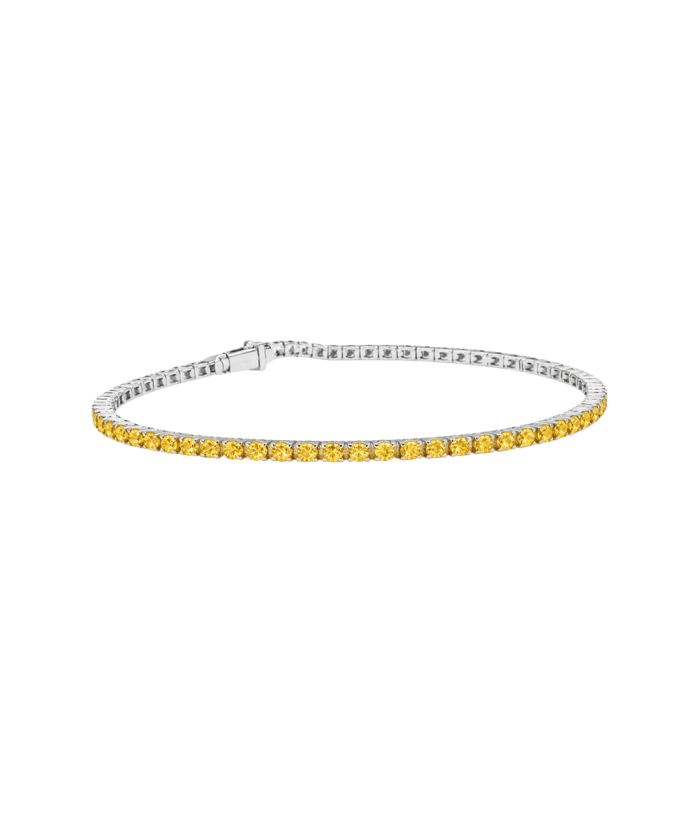 Round Yellow Tennis Bracelet